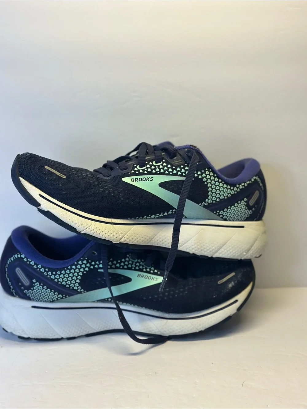 Brooks Ghost 14 Blue Running Shows Women’s Size 9 Wide 1203561D446 Teal